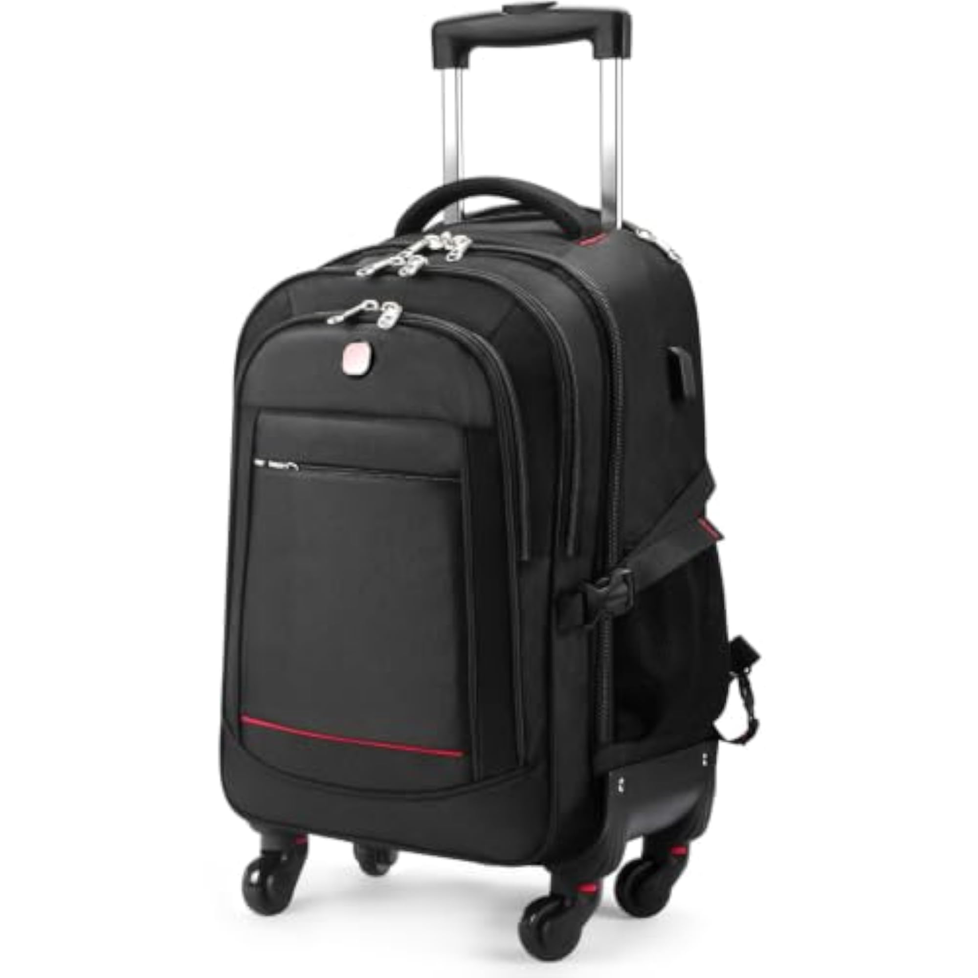 4-Wheel Rolling Backpack for Business Travel
